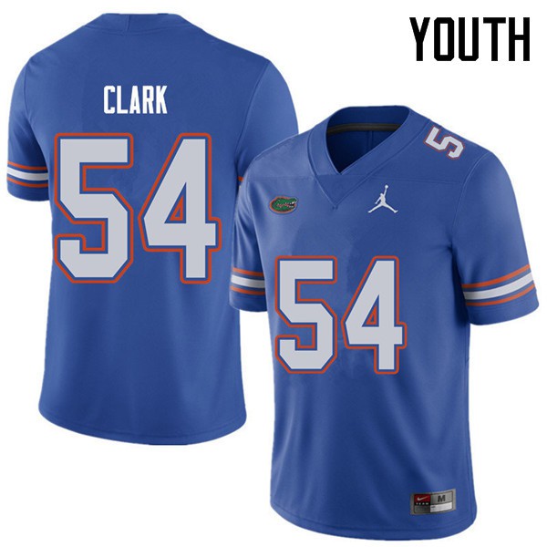 Jordan Brand Youth #54 Khairi Clark Florida Gators College Football Jerseys Royal